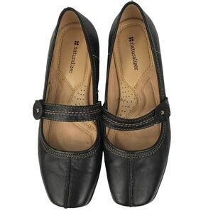 Naturalizer Flats Referee Black Leather Loafer Womens Size 7.5 W